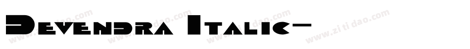 Devendra Italic字体转换